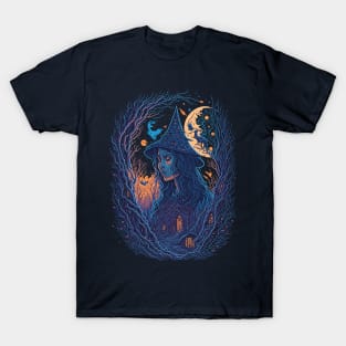 Pretty Witch in the Woods - in the Forest T-Shirt